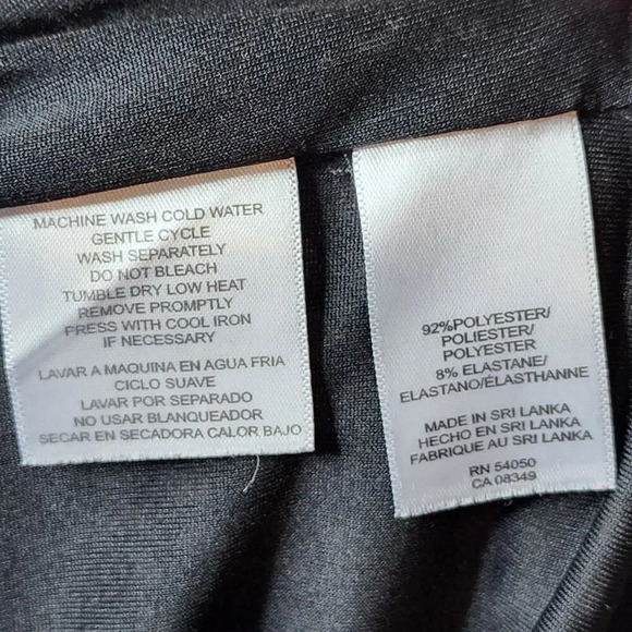 Evan Picone Black Label Women's Polka Dot Twist Bodycon Midi Dress Size 6 Black - Picture 12 of 13